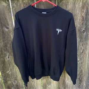 Tesla Official Employee Black / Red Crewneck Unisex Size Medium
